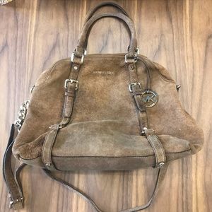 Michael Kors distressed faux ostrich purse